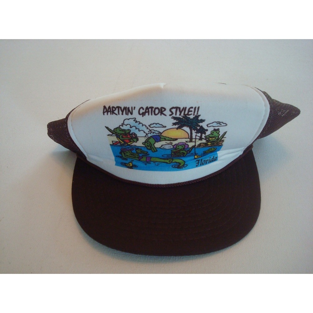 FLORIDA NOVELTY‎ FUNNY COMIC BEACH GOLF snapback  DEADSTOCK HAT CAP VINTAGE P4